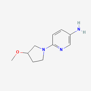 molecular formula C10H15N3O B1428684 6-(3-Methoxypyrrolidin-1-yl)pyridin-3-amine CAS No. 939376-69-9