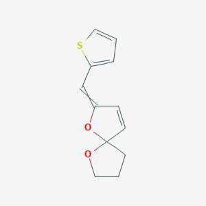 molecular formula C12H12O2S B14286864 2-[(Thiophen-2-yl)methylidene]-1,6-dioxaspiro[4.4]non-3-ene CAS No. 124442-15-5