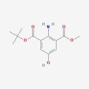 molecular formula C13H17NO5 B14286874 tert-Butyl methyl 2-amino-5-hydroxybenzene-1,3-dicarboxylate CAS No. 141311-38-8