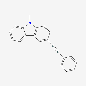 molecular formula C21H15N B14286877 9-Methyl-3-(phenylethynyl)-9H-carbazole CAS No. 138622-44-3