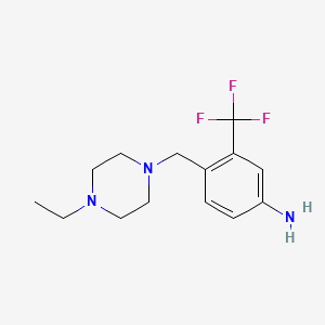 molecular formula C14H20F3N3 B1428690 4-((4-Ethylpiperazin-1-yl)methyl)-3-(trifluoromethyl)aniline CAS No. 630125-91-6