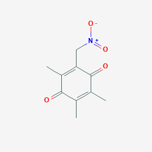 molecular formula C10H11NO4 B14286961 2,3,5-Trimethyl-6-(nitromethyl)cyclohexa-2,5-diene-1,4-dione CAS No. 136869-42-6