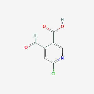 molecular formula C7H4ClNO3 B1428698 6-Chloro-4-formylnicotinic acid CAS No. 1031433-06-3