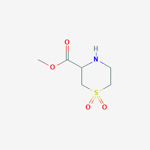 molecular formula C6H11NO4S B1428700 Methyl 1,1-dioxo-1lambda6-thiomorpholine-3-carboxylate CAS No. 929047-23-4