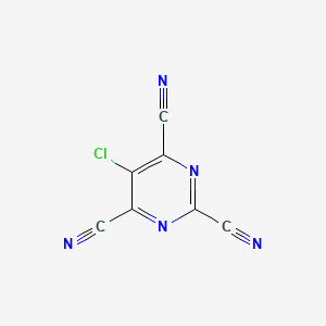 molecular formula C7ClN5 B14287031 5-Chloropyrimidine-2,4,6-tricarbonitrile CAS No. 139444-93-2