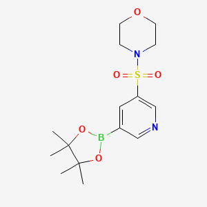 molecular formula C15H23BN2O5S B1428707 4-[5-(4,4,5,5-tetramethyl-1,3,2-dioxaborolan-2-yl)pyridin-3-yl]sulfonylmorpholine CAS No. 1093819-54-5