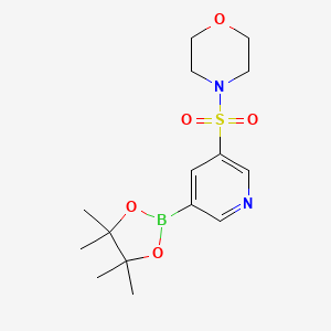 molecular formula C15H23BN2O5S B1428707 4-(5-(4,4,5,5-TETRAmethyl-1,3,2-DIOXABOROLAN-2-YL)PYRIDIN-3-YLSULFONYL)MORPHOLINE CAS No. 1093819-54-5