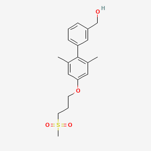 molecular formula C19H24O4S B1428708 (2',6'-Dimethyl-4'-(3-(methylsulfonyl)propoxy)biphenyl-3-yl)methanol CAS No. 1000413-85-3