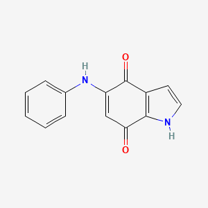 molecular formula C14H10N2O2 B14287080 5-Anilino-1H-indole-4,7-dione CAS No. 120602-94-0