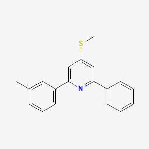 molecular formula C19H17NS B14287093 2-(3-Methylphenyl)-4-methylthio-6-phenylpyridine CAS No. 116610-58-3