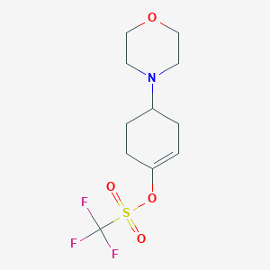 molecular formula C11H16F3NO4S B1428711 4-吗啉环己-1-烯基三氟甲磺酸酯 CAS No. 1046793-55-8