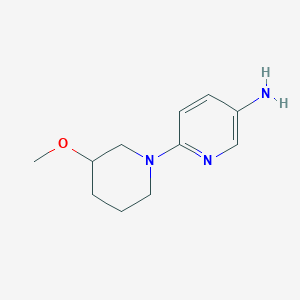 molecular formula C11H17N3O B1428715 6-(3-Methoxypiperidin-1-yl)pyridin-3-amine CAS No. 939376-71-3