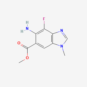 molecular formula C10H10FN3O2 B1428717 methyl 5-amino-4-fluoro-1-methyl-1H-1,3-benzodiazole-6-carboxylate CAS No. 918321-20-7