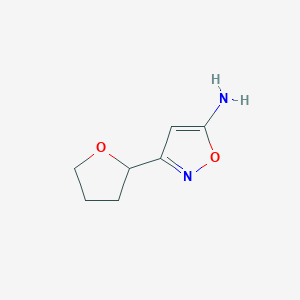 molecular formula C7H10N2O2 B1428719 3-(Oxolan-2-yl)-1,2-oxazol-5-amine CAS No. 1218915-65-1