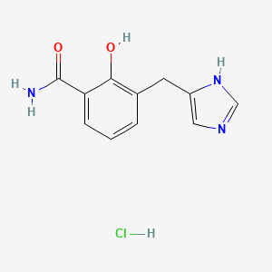 molecular formula C11H12ClN3O2 B14287192 Mivazerol hydrochloride CAS No. 127170-73-4