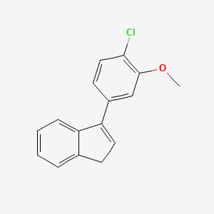 molecular formula C16H13ClO B14287198 3-(4-Chloro-3-methoxyphenyl)-1H-indene CAS No. 120083-82-1