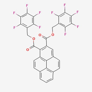 molecular formula C32H12F10O4 B14287230 Bis[(pentafluorophenyl)methyl] pyrene-1,2-dicarboxylate CAS No. 137300-28-8