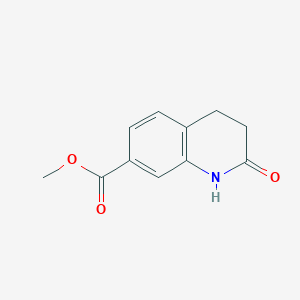 molecular formula C11H11NO3 B1428724 Methyl 2-oxo-1,2,3,4-tetrahydroquinoline-7-carboxylate CAS No. 1000045-93-1