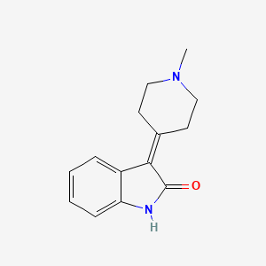 B1428725 3-(1-methylpiperidin-4-ylidene)-1,3-dihydro-2H-indol-2-one CAS No. 3358-79-0