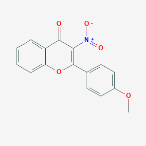B142873 2-(4-Methoxyphenyl)-3-nitrochromen-4-one CAS No. 143468-22-8