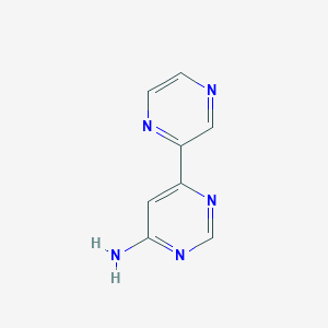 molecular formula C8H7N5 B1428733 6-(Pyrazin-2-yl)pyrimidin-4-amine CAS No. 1221974-19-1