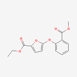 molecular formula C15H14O6 B14287334 Ethyl 5-[2-(methoxycarbonyl)phenoxy]furan-2-carboxylate CAS No. 123771-00-6