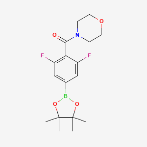 molecular formula C17H22BF2NO4 B1428736 (2,6-Difluoro-4-(4,4,5,5-tetramethyl-1,3,2-dioxaborolan-2-yl)phenyl)(morpholino)methanone CAS No. 1092564-37-8