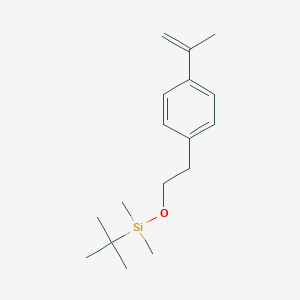 molecular formula C17H28OSi B14287372 tert-Butyl(dimethyl){2-[4-(prop-1-en-2-yl)phenyl]ethoxy}silane CAS No. 120848-81-9