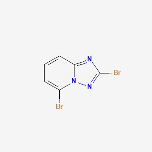 molecular formula C6H3Br2N3 B1428739 2,5-Dibromo-[1,2,4]triazolo[1,5-a]pyridine CAS No. 1214901-64-0