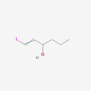 molecular formula C6H11IO B14287391 1-Iodohex-1-en-3-ol CAS No. 138056-06-1