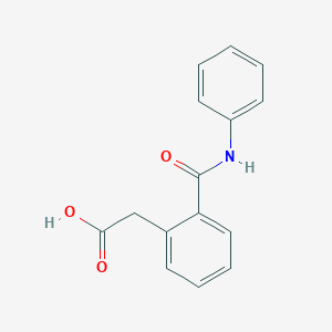 molecular formula C15H13NO3 B14287398 Benzeneacetic acid, 2-[(phenylamino)carbonyl]- CAS No. 126069-76-9
