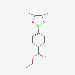 molecular formula C15H25BO4 B1428741 Ethyl 4-(4,4,5,5-tetramethyl-1,3,2-dioxaborolan-2-yl)cyclohex-3-enecarboxylate CAS No. 1049004-32-1