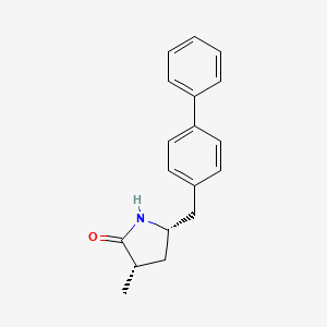 molecular formula C18H19NO B1428742 (3S,5S)-5-biphenyl-4-ylmethyl-3-methylpyrrolidin-2-one CAS No. 1038925-00-6