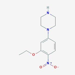 molecular formula C12H17N3O3 B1428747 1-(3-乙氧基-4-硝基苯基)哌嗪 CAS No. 1089280-28-3