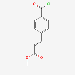 molecular formula C11H9ClO3 B14287476 Methyl 3-[4-(chlorocarbonyl)phenyl]prop-2-enoate CAS No. 117076-42-3