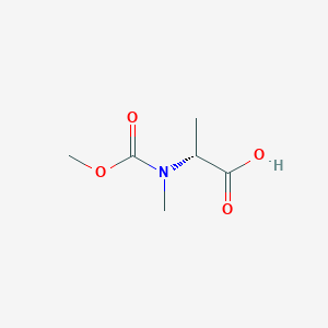 molecular formula C6H11NO4 B1428749 (2R)-2-[(methoxycarbonyl)(methyl)amino]propanoic acid CAS No. 1085528-20-6