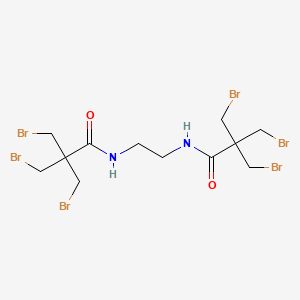 molecular formula C12H18Br6N2O2 B14287493 N,N'-(Ethane-1,2-diyl)bis[3-bromo-2,2-bis(bromomethyl)propanamide] CAS No. 119548-14-0