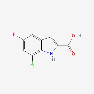 molecular formula C9H5ClFNO2 B1428752 7-chloro-5-fluoro-1H-indole-2-carboxylic acid CAS No. 1126084-31-8