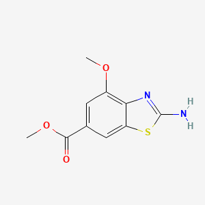 molecular formula C10H10N2O3S B1428753 Methyl 2-amino-4-methoxybenzo[d]thiazole-6-carboxylate CAS No. 955886-84-7