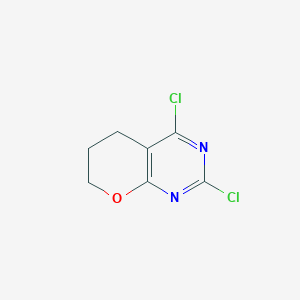 molecular formula C7H6Cl2N2O B1428759 2,4-二氯-6,7-二氢-5H-吡喃并[2,3-d]嘧啶 CAS No. 1260088-95-6