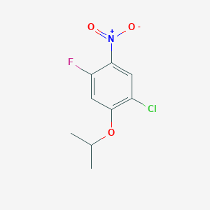 molecular formula C9H9ClFNO3 B1428760 1-chloro-4-fluoro-5-nitro-2-(propan-2-yloxy)benzene CAS No. 932375-11-6