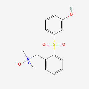 molecular formula C15H17NO4S B14287619 Phenol, 3-((2-((dimethylamino)methyl)phenyl)sulfonyl)-, N-oxide CAS No. 127906-97-2