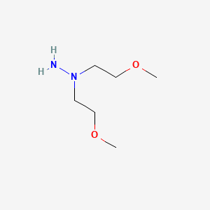 molecular formula C6H16N2O2 B14287662 1,1-Bis(2-methoxyethyl)hydrazine CAS No. 114478-07-8