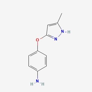 4-[(5-methyl-1H-pyrazol-3-yl)oxy]aniline