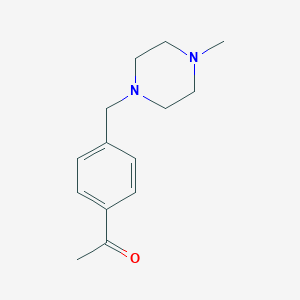 molecular formula C14H20N2O B142877 1-(4-((4-Methylpiperazin-1-yl)methyl)phenyl)ethanone CAS No. 125743-59-1