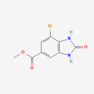 molecular formula C9H7BrN2O3 B1428771 Methyl 7-bromo-2-oxo-1,3-dihydro-1,3-benzodiazole-5-carboxylate CAS No. 1301214-77-6