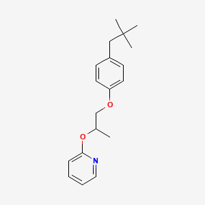 molecular formula C19H25NO2 B14287716 2-(1-(4-(2,2-Dimethylpropyl)phenoxy)propan-2-yloxy)pyridine CAS No. 118608-95-0