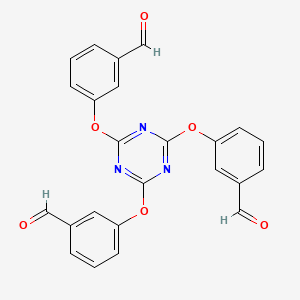 molecular formula C24H15N3O6 B14287723 3,3',3''-[1,3,5-Triazine-2,4,6-triyltris(oxy)]tribenzaldehyde CAS No. 114567-98-5