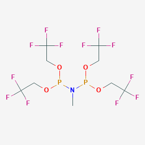 molecular formula C9H11F12NO4P2 B14287731 Imidodiphosphorous acid, methyl-, tetrakis(2,2,2-trifluoroethyl) ester CAS No. 129672-91-9