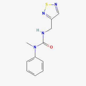 molecular formula C11H12N4OS B14287741 N-Methyl-N-phenyl-N'-[(1,2,5-thiadiazol-3-yl)methyl]urea CAS No. 138428-47-4